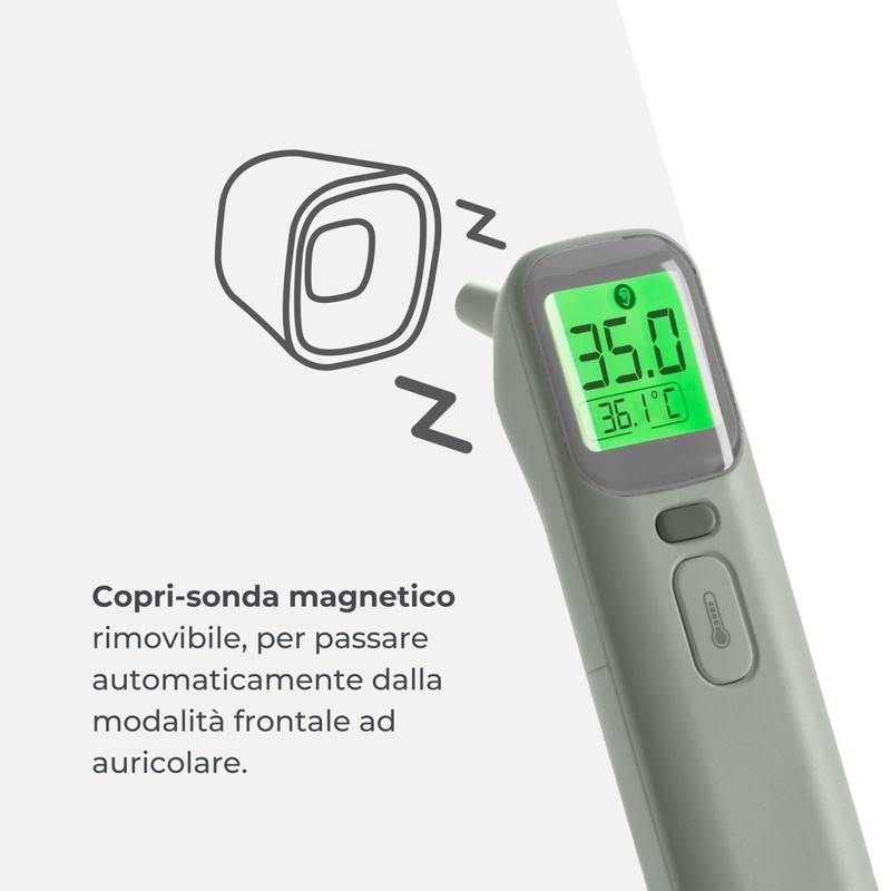 Nuvita 2075 Termometro Digitale Frontale e Auricolare – Letture Veloci