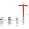 Spark Plug Wrench T-Handle Stainless Steel 16mm (5/8"), 18mm (11/13”),