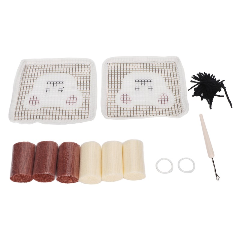 Latch Hook Kit Cup Coaster DIY Set Lovely Bear Pattern