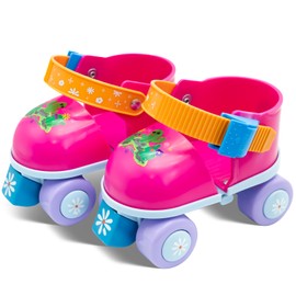 WELLWON Kids Roller Skate for Girls Boys, Adjustable Inline Toddler Rollerskates, Children Beginner Roller Skates Quad-Style 4 Wheel for Indoor Outdoor Sports, Easy Training