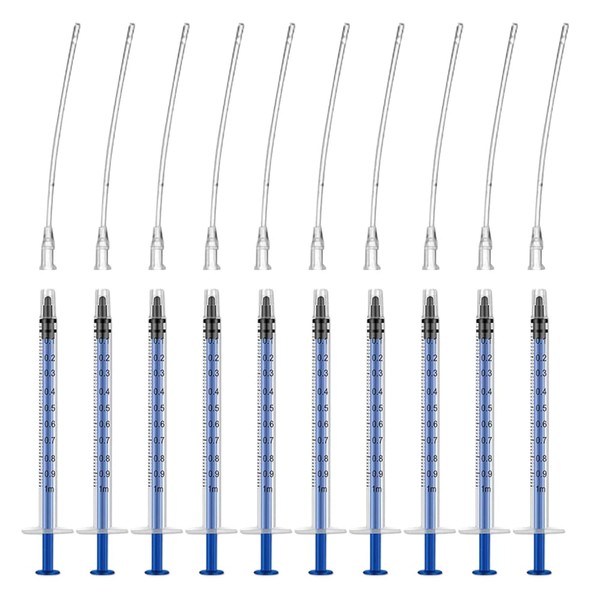 HNGUSNHOP 10 Pcs 1ml Syringe Without Needle with 10 hoses