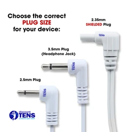 Tens Lead Wires - Port Doubler - Two 2.5mm Snap Connectors - Discount Tens Brand by Discount TENS