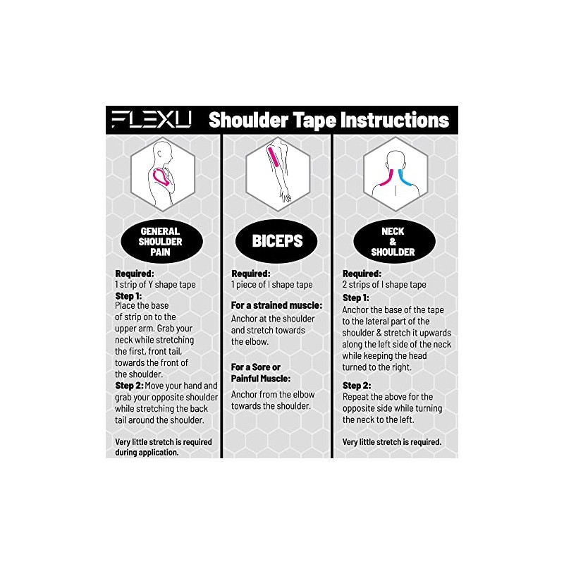 FlexU Kinesiology Tape; Single Roll (Pre-Cut or Continuous); Advanced Strength