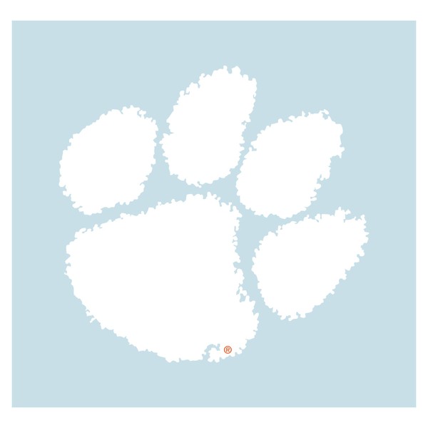 Craftique Clemson Tigers Decal (White (Paw) (3 in, 4 in, 6 in, 12 in), 6 in)