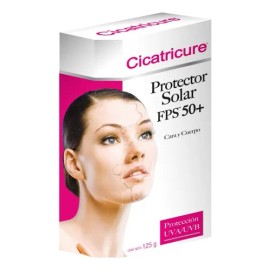 Cicatricure Protector Solar FPS 50+ para Cara y Cuerpo, 125 g