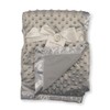 Baby Velour Bubble Wrap Blanket with Satin Trim (Grey)