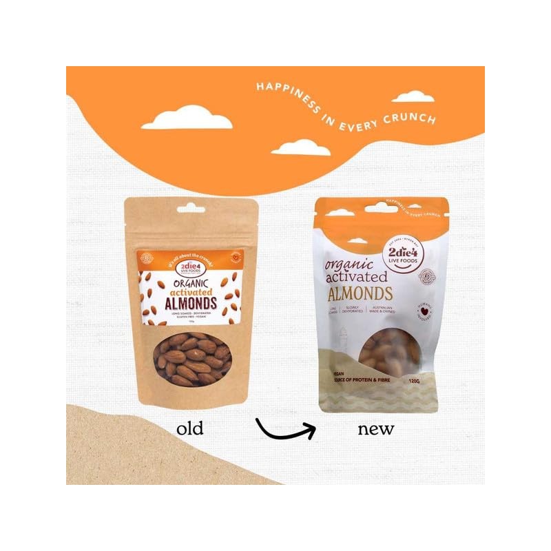2Die4 Live Foods Activated Organic Almonds 120g