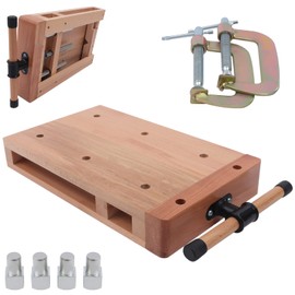 OCASAMI Portable Workbench Hard Woodworking Vise Desktop Work Table Work Bench with G-type Fixing Clips and Limit Blocks, for Home, Woodworking Studios, Fixed for Processing Wood