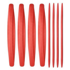 HARFINGTON 8pcs Car Bumper Guard Strip Anti-Collision Anti-Scratch Bumper Protector Trim Universal Front and Rear Bumper Corner Guard for Cars SUV Pickup Truck, Red