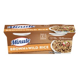 Minute RTS Brown & Wild Rice, 2 - 4.4 Ounce Cups (Pack of 8)