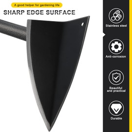 SANDEGOO Hoe Garden Tool,48 Inch Garden Hoe Triangle Gardening Hoe with Sharp Blade for Digging,Weeding,Cutting and Loosing Soil,Adjustable Length Metal Handle (4 FT)