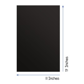 Hygloss Black Paper - 24 lb, 89 GSM, Acid-Free, Fade-Resistant, 11x17-Inch Ledger Size Color Copy Paper, 50 Sheets