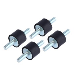 V geby 4pcs M6 20*15mm Anti-Vibration Rubber Mount Isolator Mount Air Compressor Pump Shock Absorber with Double Screw