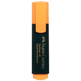 Faber-Castell F114815 Fluorescent Highlighter, Orange - 10 units
