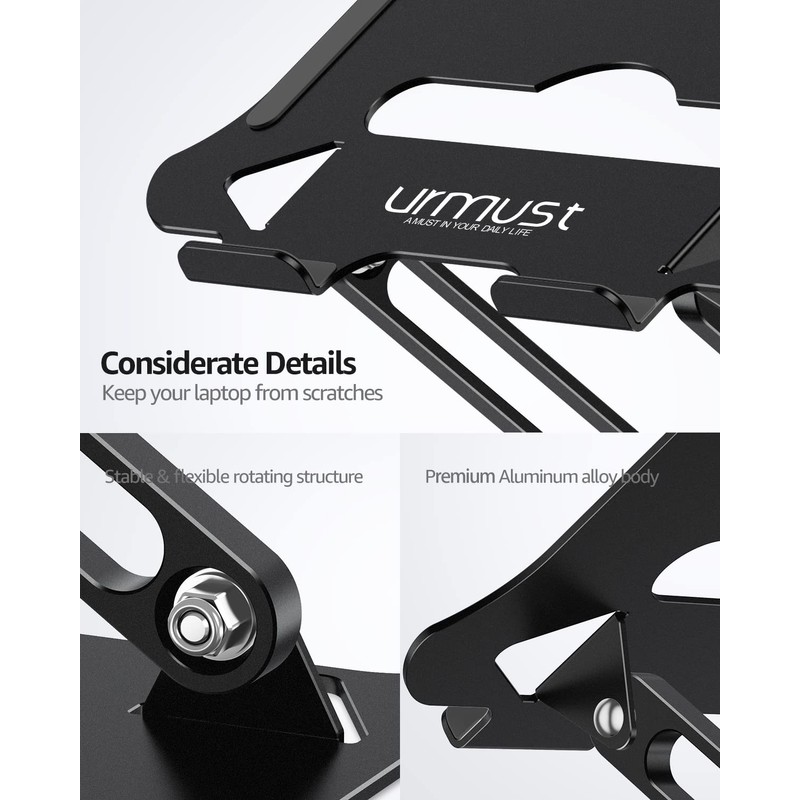 Urmust Laptop Notebook Stand Holder Adjustable Laptop Stand Portable Computer