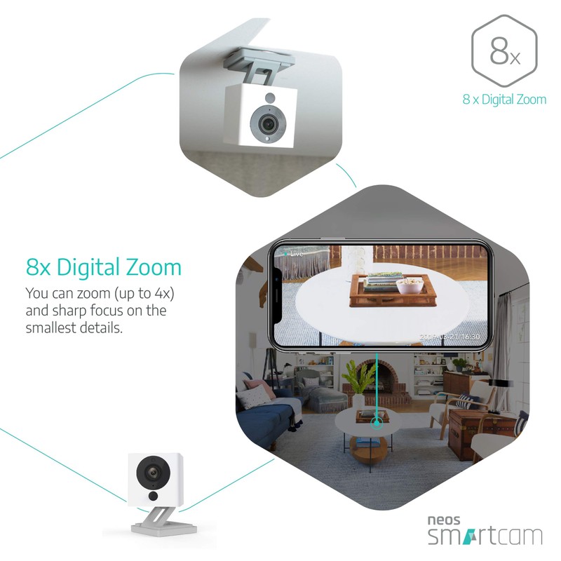 Neos SmartCam Wi-Fi SmartHome Security Camera, Works with Alexa, 1080P