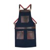 Premium Canvas Apron with Leather 2 Zip Pockets & Holders