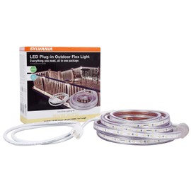 LEDVANCE Flex, 3000K 75621 Plug-in Outdoor LED Strip Light Kit, 16ft 4in, 16.4ft Warm White