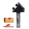 Insert Carbide V-Groove 90-Degree Router Bit 1/2 Inch Shank, Replacement
