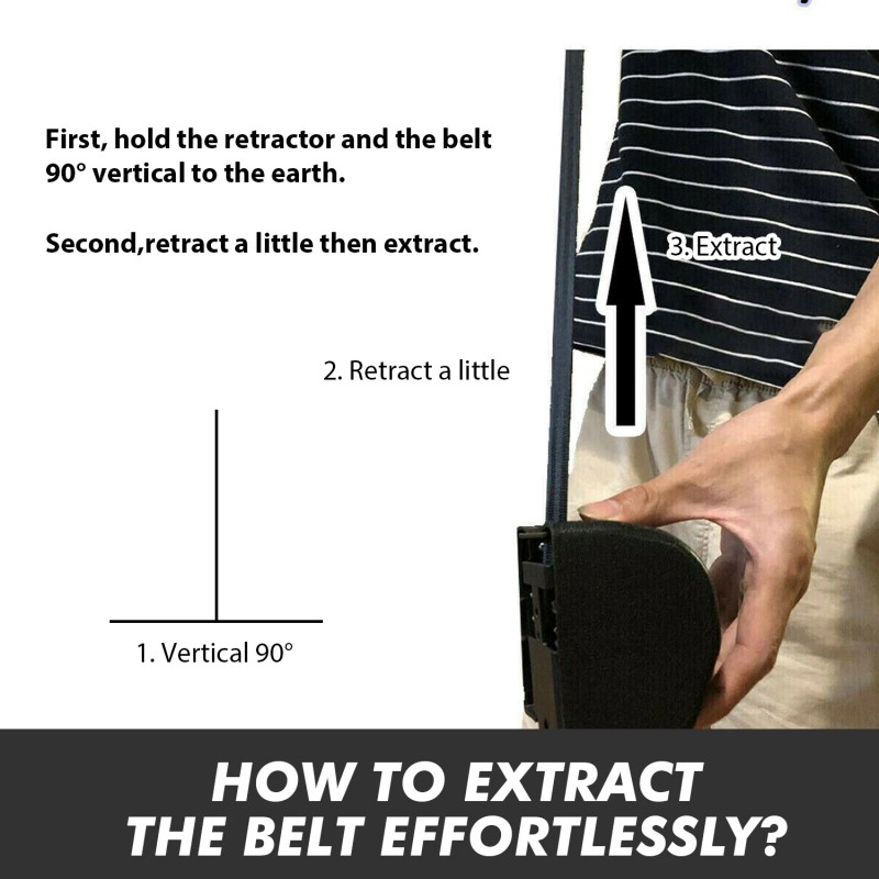 MGT 3.6M 3 Point Retractable Adjustable Car Seat Belt For