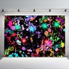 Avezano Neon Glow Abstract Graffiti Backdrop Paint Splatter Glow Party