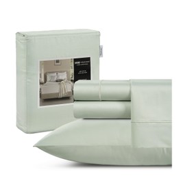 100% Cotton Bed Sheets King Size - 1000 Thread Count King Size Bed Sheets, Breathable King Bed Sheet, Luxury King Size Cooling Sheets, Soft Sateen Weave,15" King Size Sheets Deep Pocket Set - Mineral