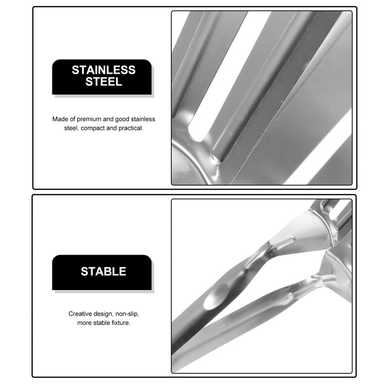 KICHOUSE Practical Cooking Tool Multi-use Frying Shovel Spatula Tong Stainless