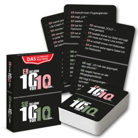 MILINDO Er ist eine 10/10 von Aber - Sie ist eine 10 von 10 Spiel Aber ... das TikTok Kultspiel - Trend für Mädchen snachend, Jungungsnachend, JGA, Party Game