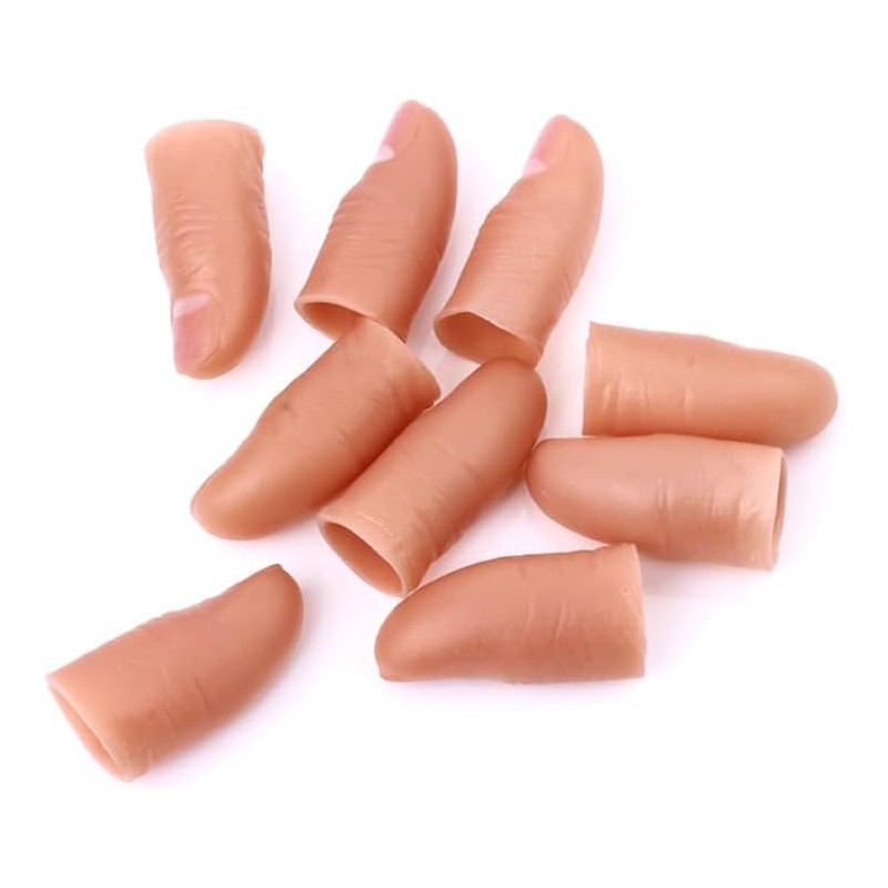 MOMOMAGE 5 Pcs Hard Thumb Tip Finger Fake Magic Tricks