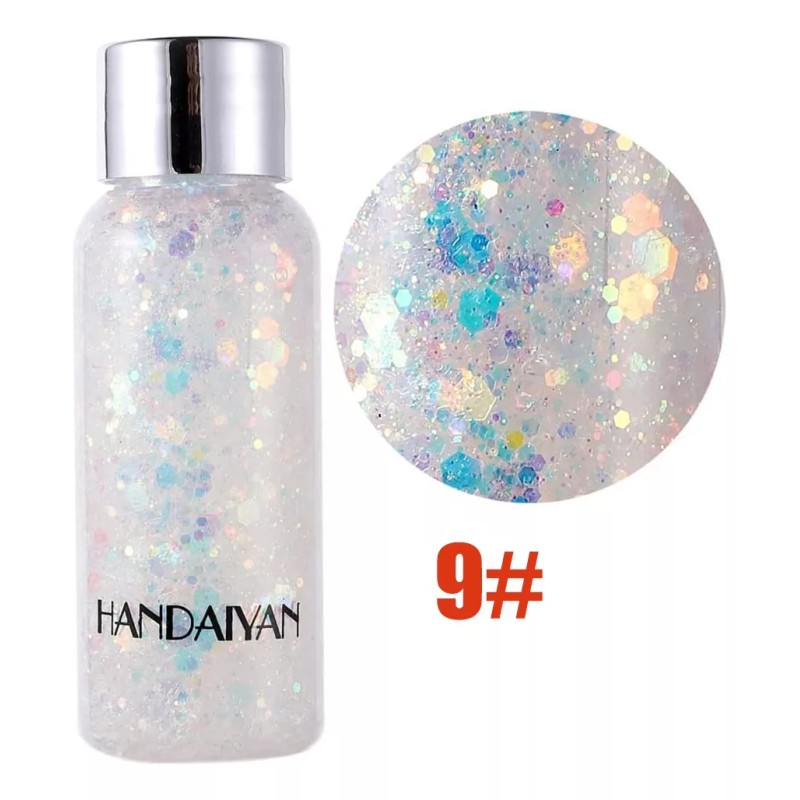 Handaiyan Gel Con Purpurina Para El Cuerpo Lentejuelas A Escala