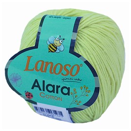 Alara Knitting Yarn 50 g with 50 % Cotton Classic Yarn Crochet Yarn Summer Yarn Choice of Colours Colour: 977 Pastel Green