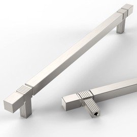 Asidrama 10 Pack 7.5 Inch(192mm) Brushed Satin Nickel Kitchen Cabinet Handles, Cabinet Pulls Kitchen Cabinet Hardware for Cupboard Drawer Pulls