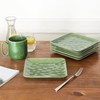 vicrays Ceramic Square Plates Set of 6 - Large Porcelain