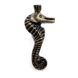 5MOONSUN5's Retro Cast Iron Drawer Pulls Handles for Dresser Cupboard Wardrobe Cabinet Kitchen Drawer Handle Beach Ocean Theme Sea Horse Knobs 2 Pack