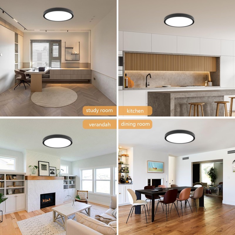 20 Inch LED Flush Mount Ceiling Light, 40W, 4350LM, 3000K/4000K/6000K