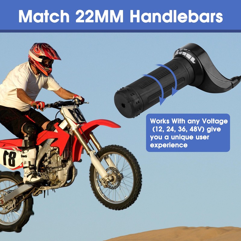 KIMISS Motorcycle Accelerator, Universal Electric Scooter Speed Throttle Grip with