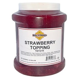 Bits N Things Strawberry Dessert Topping | Ice Cream, Sundaes, Pie | Kosher & Made in America | 64 oz.