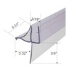 Frameless Shower Door Bottom Seal Shower Sweep with Drip Rail