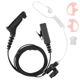 APX 6000 Earpiece XPR 7550e Headset Compatible for Motorola Radios APX 8000/7000/4000 XPR 7350e/7580e/7380e/7550/7350 Acoustic Tube and PTT Mic, Surveillance Headset