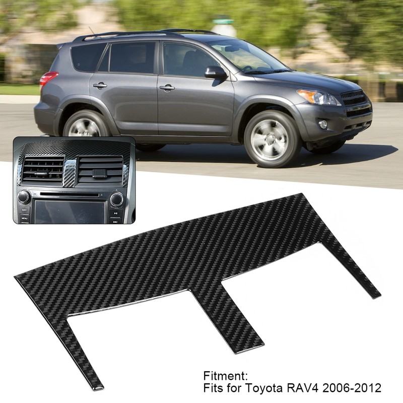 Carbon Fiber Central Control Air Vent Trim Decor Sticker Fits