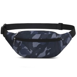 Waterproof Bumbags Waist Fanny Pack for Men Women Ladies Fashion Bum Bag with Adjustable Belt for Sport Running Hiking Jogging Girls Women Men (Camo Black)