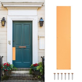 uxcell Door Push Plate, 3.3 x 15 Inches Anodized Aluminum Push Door Kick Plate, 1.5mm (1/16 Inch) Thickness, for Exterior Front or Back Door, Copper Gold (Single Pack)