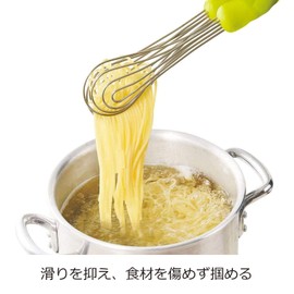 Noji PPT-01G All-Purpose Tongs, Whisk, Pug Hug Pasta, Tongs, Green, 10.2 inches (26 cm)