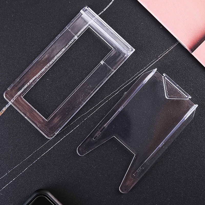 FIBOUND 12-Pack Adjustable Acrylic Display Easels - Multi-Purpose Clear Plastic