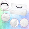 BTSKY 2 Pack Clear Plastic Painting Brush Container with Black