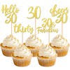 30 piezas de decoración para cupcakes de 30 cumpleaños con