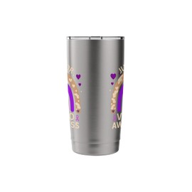 Rainbow June is For Vitiligo Awareness Month Day Support Stainless Steel Insulated Tumbler