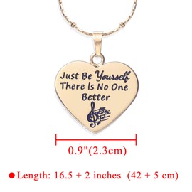 Melix Home Taylor Quotes Necklace Heart Pendant Necklaces Gift for Fans Teen Daughter Women Stainless Steel Adjustable