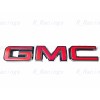 Auto Rear Only GMC Black Red Emblem Overlay GMC Sierra