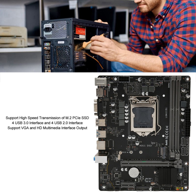 DDR3 Motherboard M.2 PCIe 4 SATA 3.0 4 USB3.0 4